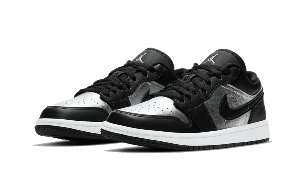 DA5551-001 Air Jordan 1 Low SE Black Metallic Silver (W)