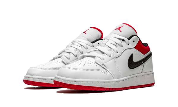 553560-118 Air Jordan 1 Low University Red Black (GS)