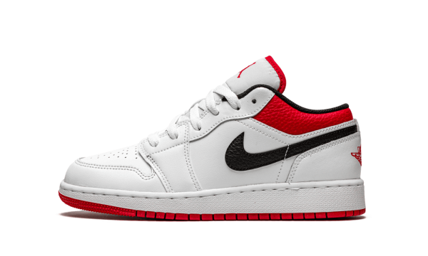 553560-118 Air Jordan 1 Low University Red Black (GS)