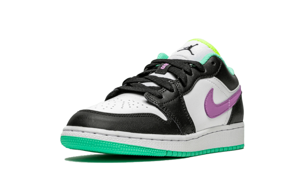 553560-151 Air Jordan 1 Low Black White Purple (GS)