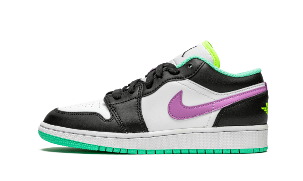 553560-151 Air Jordan 1 Low Black White Purple (GS)