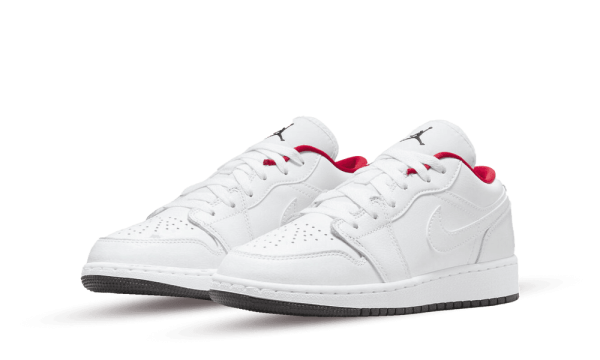 553560-164 Air Jordan 1 Low White Gym Red (GS)