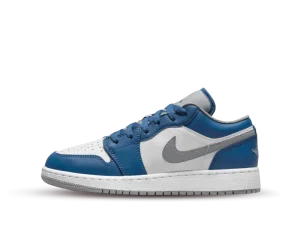 553560-412 Air Jordan 1 Low True Blue Cement (GS)