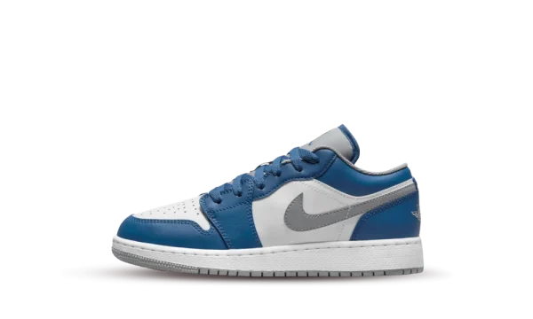 553560-412 Air Jordan 1 Low True Blue Cement (GS)