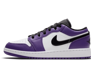 553560-500 Air Jordan 1 Low Court Purple White (GS)