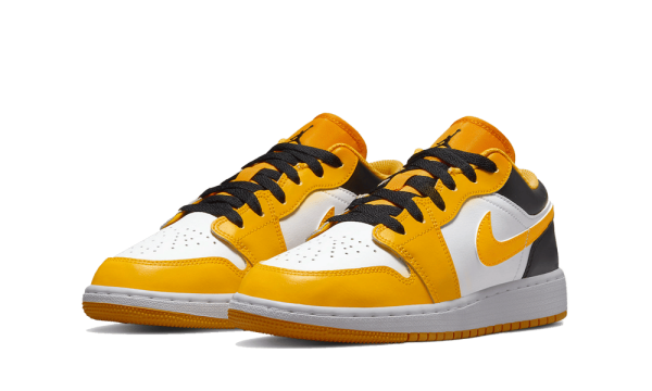 553560-701 Air Jordan 1 Low Taxi University Gold Black (GS)