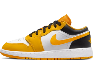 553560-701 Air Jordan 1 Low Taxi University Gold Black (GS)