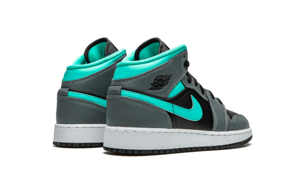 554725-063 Air Jordan 1 Mid Grey Aqua (GS)