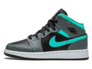 554725-063 Air Jordan 1 Mid Grey Aqua (GS)