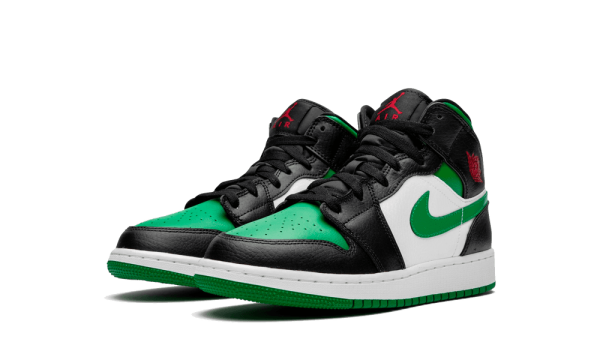 554725-067 Air Jordan 1 Mid Green Toe (GS)