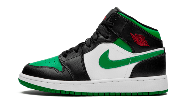 554725-067 Air Jordan 1 Mid Green Toe (GS)