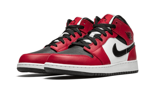 554725-069 Air Jordan 1 Mid Chicago Black Toe (GS)