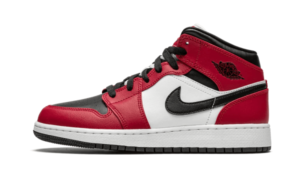 554725-069 Air Jordan 1 Mid Chicago Black Toe (GS)