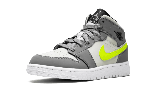 554725-072 Air Jordan 1 Mid Gunsmoke Volt (GS)