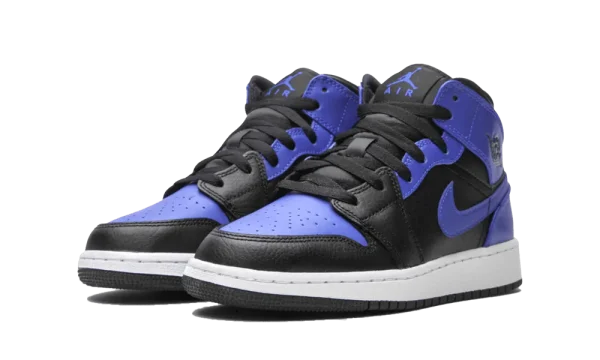 554725-077 Air Jordan 1 Mid Hyper Royal (GS)