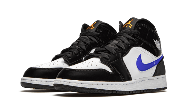 554725-084 Air Jordan 1 Mid Black Racer Blue (GS)