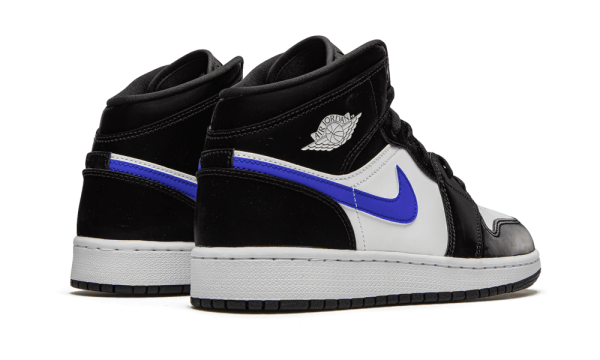 554725-084 Air Jordan 1 Mid Black Racer Blue (GS)