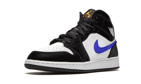 554725-084 Air Jordan 1 Mid Black Racer Blue (GS)