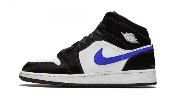 554725-084 Air Jordan 1 Mid Black Racer Blue (GS)