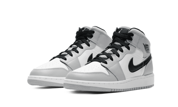 554725-092 Air Jordan 1 Mid Light Smoke Grey (GS)