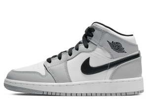 554725-092 Air Jordan 1 Mid Light Smoke Grey (GS)