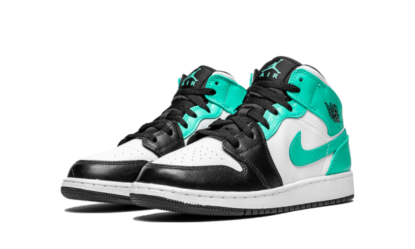 554725-132 Air Jordan 1 Mid Igloo Island Green (GS)