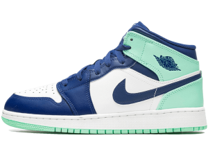 554725-413 Air Jordan 1 Mid Blue Mint (GS)