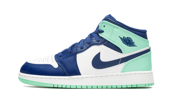 554725-413 Air Jordan 1 Mid Blue Mint (GS)