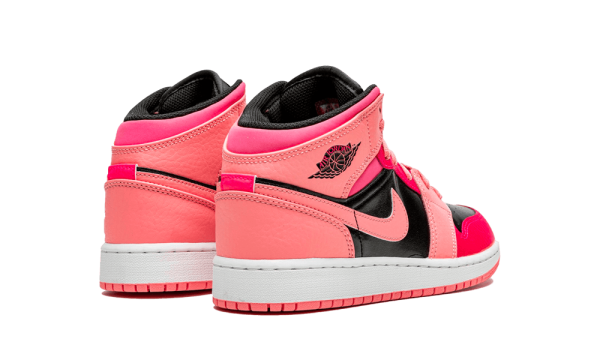 554725-662 Air Jordan 1 Mid Coral Chalk (GS)