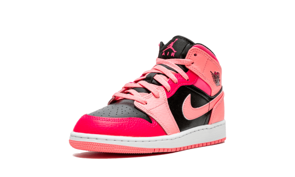 554725-662 Air Jordan 1 Mid Coral Chalk (GS)