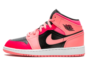 554725-662 Air Jordan 1 Mid Coral Chalk (GS)