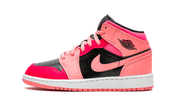 554725-662 Air Jordan 1 Mid Coral Chalk (GS)