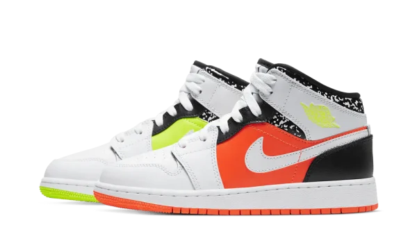 554725-870 Air Jordan 1 Mid Composition Notebook (GS)