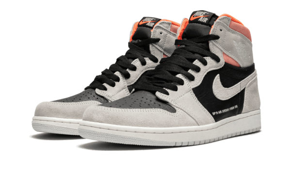 555088-018 Air Jordan 1 Retro High OG Neutral Grey Hyper Crimson