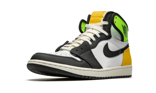 555088-118 Air Jordan 1 Retro High White Black Volt University Gold