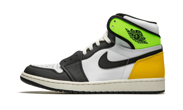 555088-118 Air Jordan 1 Retro High White Black Volt University Gold