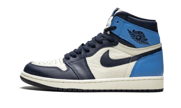 555088-140 Air Jordan 1 Retro High Obsidian UNC