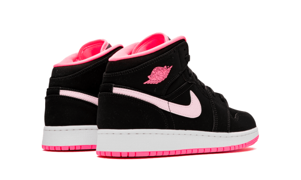 555112-066 Air Jordan 1 Mid Black Digital Pink (GS)