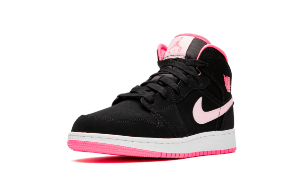 555112-066 Air Jordan 1 Mid Black Digital Pink (GS)