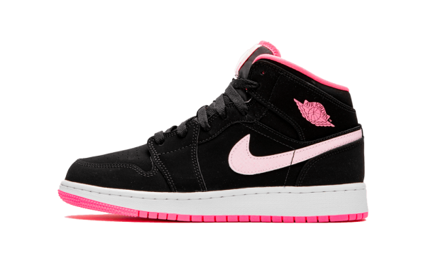 555112-066 Air Jordan 1 Mid Black Digital Pink (GS)