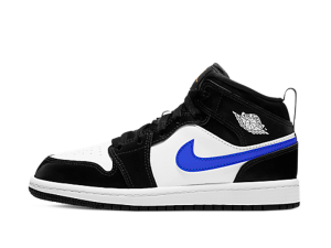 640734-084 Air Jordan 1 Mid Black Racer Blue White (PS)