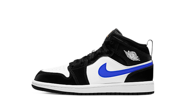 640734-084 Air Jordan 1 Mid Black Racer Blue White (PS)