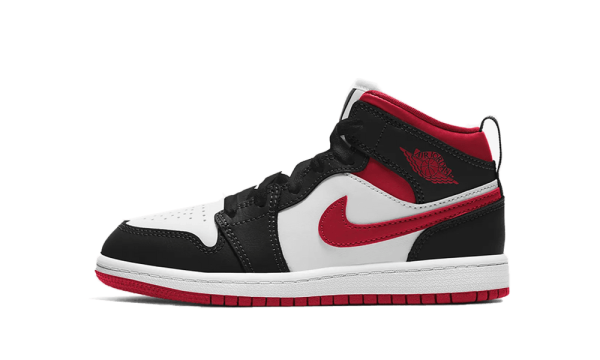 640734-122 Air Jordan 1 Mid Gym Red Black White (PS)