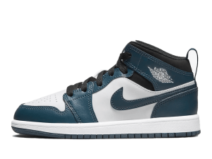 640734-411 Air Jordan 1 Mid Dark Teal (PS)