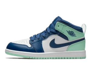 640734-413 Air Jordan 1 Mid Blue Mint (PS)