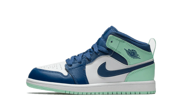 640734-413 Air Jordan 1 Mid Blue Mint (PS)