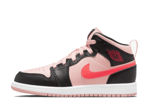 640734-604 Air Jordan 1 Mid Atmosphere Black Infrared (PS)