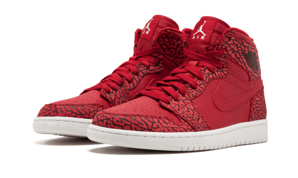 839115-600 Air Jordan 1 Retro High Red Elephant Print