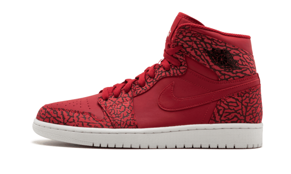 839115-600 Air Jordan 1 Retro High Red Elephant Print