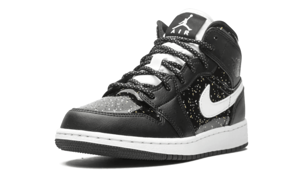 AV5174-001 Air Jordan 1 Mid SE Black Glitter (GS)